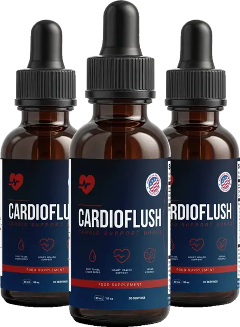 CardioFlush cardio support drops, 3-bottle bundle